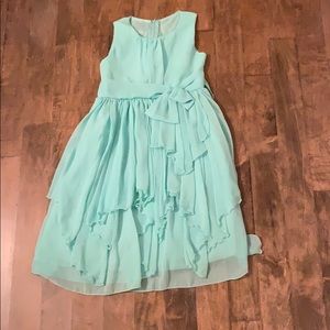 Blue-green dress for girls